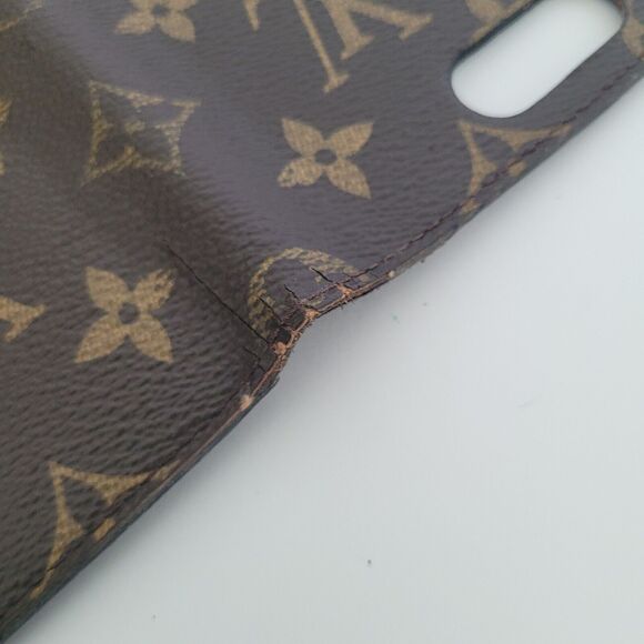 Authentic Louis Vuitton LV Monogram Folio iPhone 8+ Plus Case Brown Phone Case - Picture 9 of 12